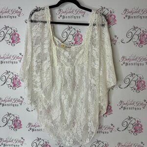 Sunset surf co. Coverup dress mesh lace Lacie floral Elegant Lace Poncho Top